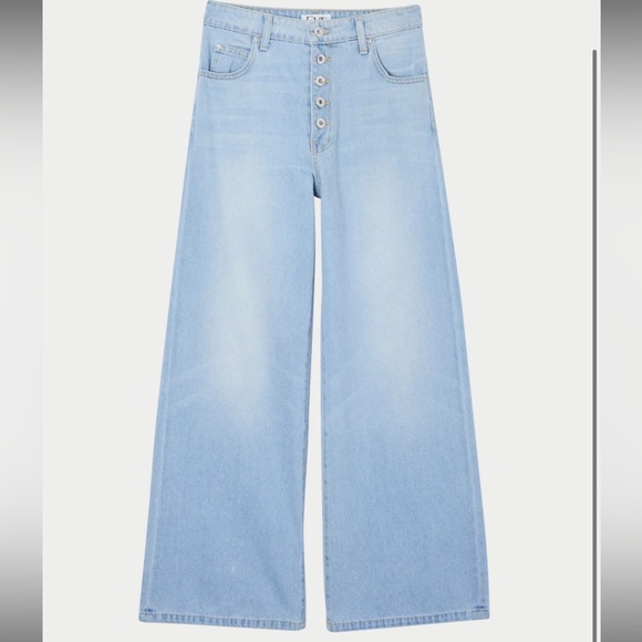 Eve Denim High Rise Wide Leg Charlotte Cotton Jeans - Made in USA - Picture 12 of 12